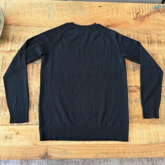 PURE ALPACA 100% Baby Alpaca Wool Black Knitted Handmade Sweater Size Medium - Picture 11 of 14